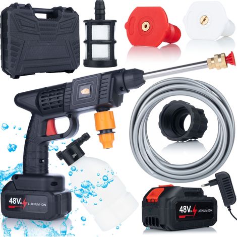 Rosfix Black Whale BW21V Akku-Hochdruckreiniger, Animal PRO-Serie mit 2 Batterien