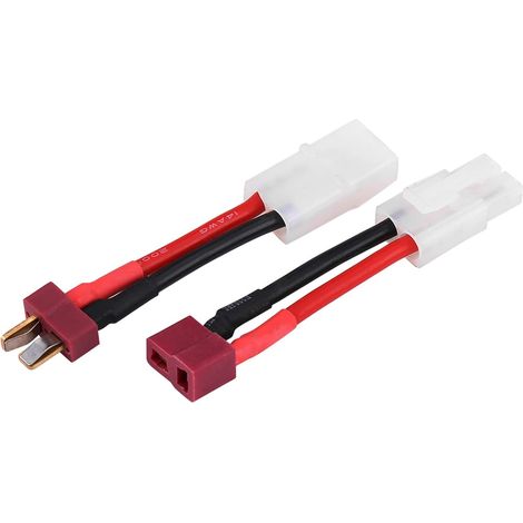 2 pièces/Ensemble T Prise Femelle/mâle à mâle/Femelle câble Adaptateur 14 AWG Fil T Prise connecteur Femelle et mâle doyens RC Accessoire (1/5)
