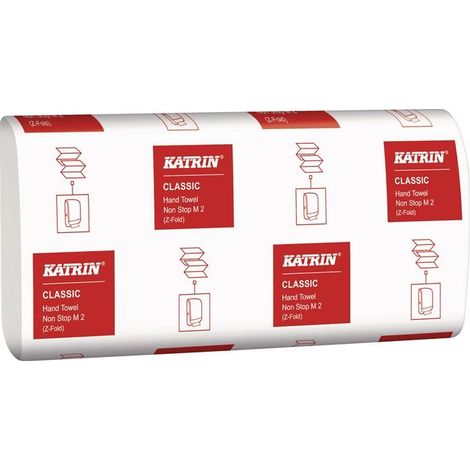 ELOS Falthandtuch Katrin Classic M 2 2-lagig weiß L203mm xB240mm ca.4000 Tücher/KT - 616170 (1/4)