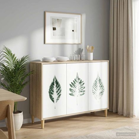 Aparador HANAU Sonoma 102 x 33 x 75 cm Madera de ingeniería (1/4)