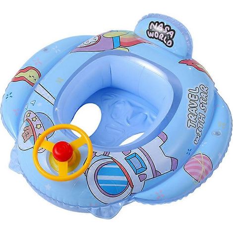 Bouée gonflable pour piscine avec volant pour enfants, idéale pour l'été en extérieur - 5 (1/5)