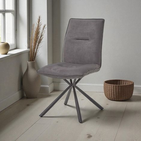 Chaise de salle à manger moderne en tissu (lot de 2) Carnac (1/5)