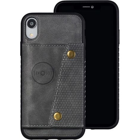 Custodia per iPhone XR - Grigia con slot per scheda SIM (1/2)