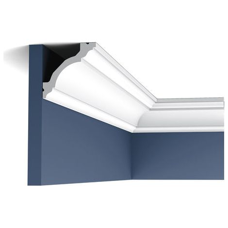 Orac – C213F flexible coving moulding – Lightweight polyurethane – 8cm height, 8cm width, 200cm length – For curved walls and bays (1/5)