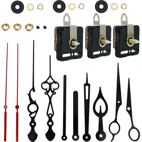 DIY-Wanduhrwerk – Geräuschloses Quarzwerk-Set mit Metallzeigern – Ersatzteile für die Reparatur von DIY-Uhren