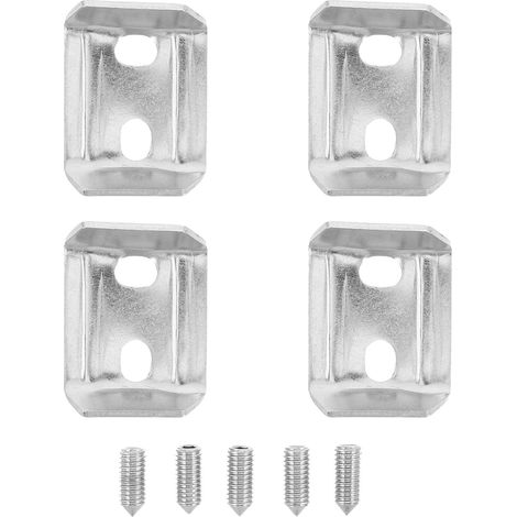 Kit de fixation pour porte-serviettes de salle de bain (4 pièces) - Joint de fixation rectangulaire pour barre de porte-papier toilette - Joint de base rectangulaire en acier inoxydable 32 x 24 mm pou (1/5)