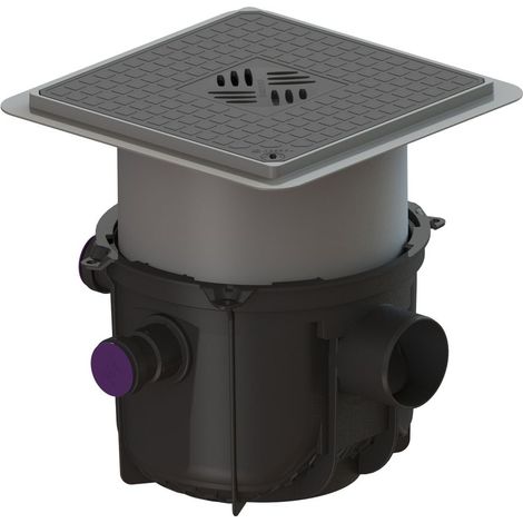 Kessel Rückstaupumpanlage Pumpfix S DN 100 mit schwarzer Abdeckplatte (1/2)