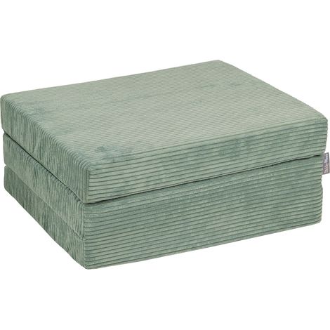 Colchón plegable KiddyMoon de espuma de poliuretano para jugar y descansar, plegable, con funda con cremallera. (1/3)