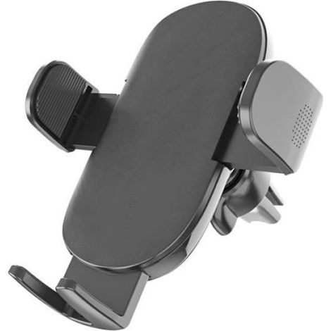 Support Téléphone - Rotation 360° - Pour Grille Aération Voiture - Compatible iPhone Android - 58 à 95 mm - Noir (1/4)