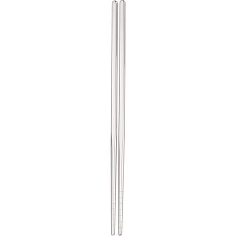 (Argent) Une paire de couteaux antidérapants en acier inoxydable 304, résistants à la chaleur et faciles à nettoyer. (1/5)