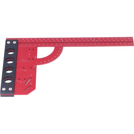 Multifunktions-Winkelmesser für Aluminiumrahmen und Holzbearbeitung zum Anreißen rechtwinkliger Winkel bis 300 mm (1/5)