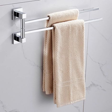 Porte-serviettes mural acier inoxydable pour salle de bain (1/5)