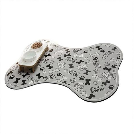 Tapis de gamelle chien antidérapant absorbant, sous- bol pour chien, tapis de nourriture imperméable, protection sol, lot de 1, idéal repas animal (1/5)