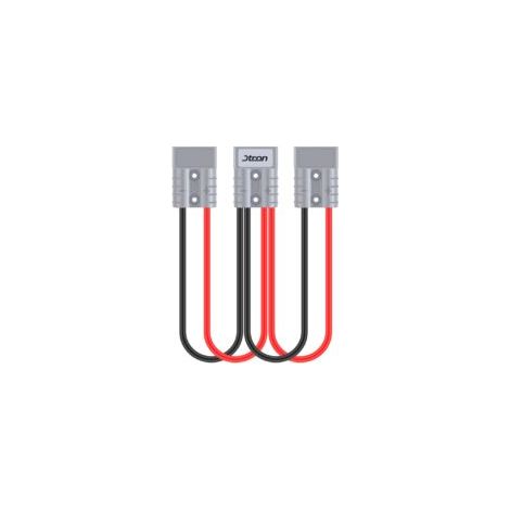 Adecuado para el cable de carga rápida para coche Lntyq de 30 cm, 50 A 600 V, bobina simple, conectores dobles, apto para carretillas elevadoras, vehículos todoterreno y carros de golf.