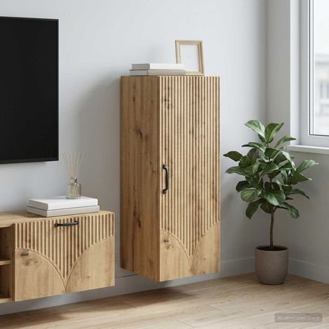 vidaXL Armoire Murale 33 x 34,5 x 90 cm Bois d'ingénierie (1/5)