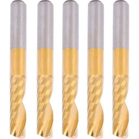 Fräser aus Schnellarbeitsstahl (HSS) mit Titanbeschichtung, einzahnig, metrische Abmessungen 6 x 22 x 50 mm, zum Schneiden von Metallen. (1/5)