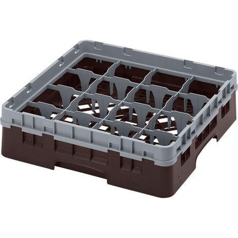Casiers de lavage haut max 9.2 cm - 50 x 50 x 14.3 cm - Brun - Lot de 5 - Cambro