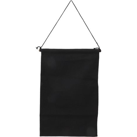 Bannière de rangement à broches multifonction, organisateur élégant pour épingles de collection, bureau ou dortoir, noir, 45.5x27.3cm avec bâton en bois de 30cm (1/5)