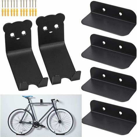 AMXCNOY Wandhalterung für Fahrradpedale, 6-teiliges Set mit Wandhalterungen für Fahrräder, Wandaufbewahrung, Reifenhalter, Schwarz (1/4)