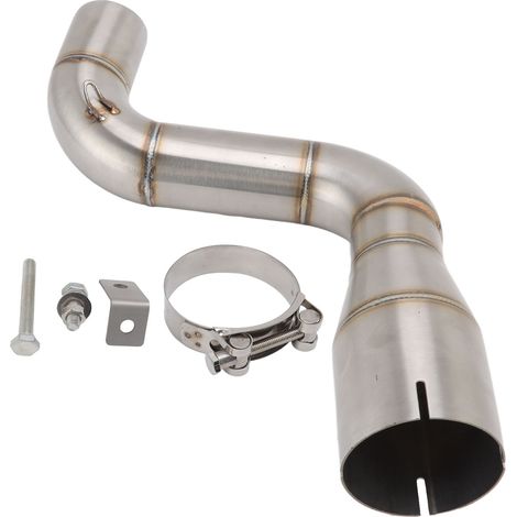 Tube moyen d'échappement de moto en acier inoxydable, résistant aux hautes températures pour tuyau d'échappement de 51mm (1/5)