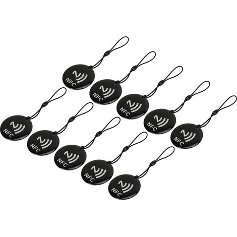 Lot de 10 cartes NFC 8 Kbit, 13,56 MHz, 106 Kbits, réinscriptibles, étanches. (1/5)