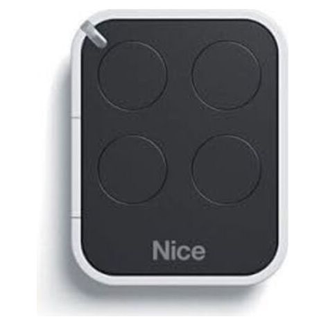Émetteur de télécommande 4 canaux 433,92 MHz – Compatible avec les moteurs Nice – Conception ergonomique pour une utilisation quotidienne – Noir/Blanc