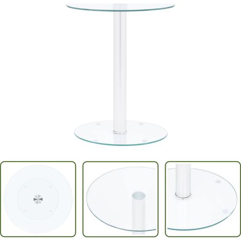 Akzenttisch -  Couchtisch Transparent 40 cm Hartglas (1/5)