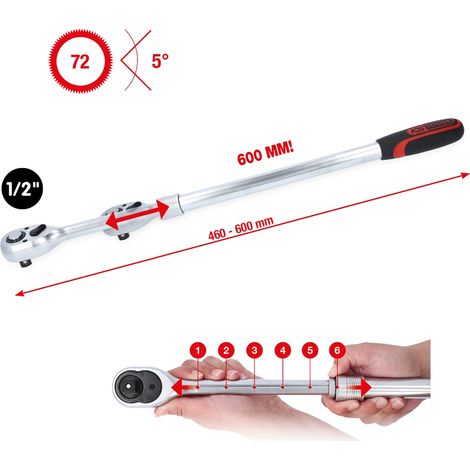 KS Tools 914.1205 914.1205 Umschaltknarre 1/2" 600.0 mm