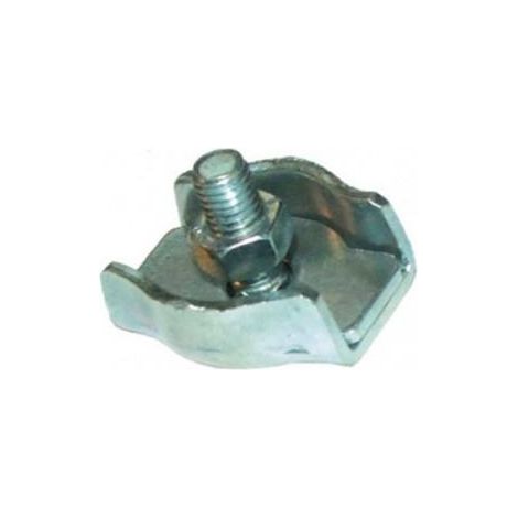 Serre-câble plat 1 boulon - acier zingué 3mm (1/2)