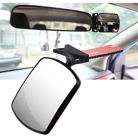 Miroir Voiture Bébé,Incassable Rétroviseur Voiture Bébé,Rétroviseur de Surveillance Bébé avec 360° Rotation,8 6cm,avec Viscose 3M pour Les Nouveaux Parents (1/4)