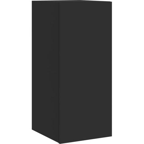 Mobile TV multimediale scaffale per televisione televisione buffet sala da pranzo soggiorno camera da letto a parete con luci a LED 30,5 x 35 x 70 cm nero 020027876