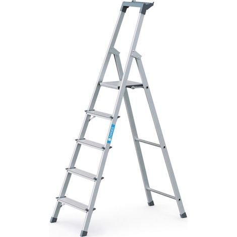 Stufenstehleiter 5 Stufen Aluminium eloxiert ZARGES (1/5)