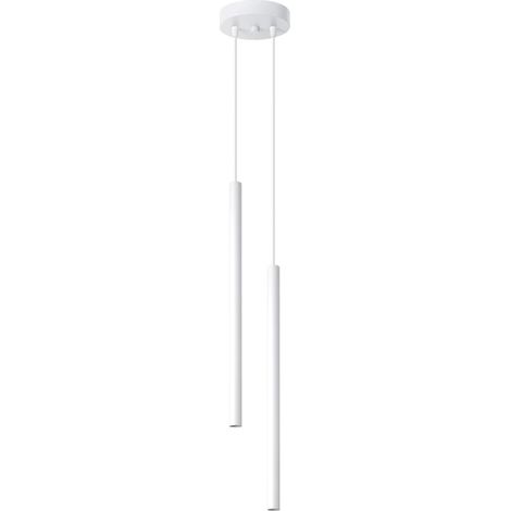Lámpara colgante Vacu blanco, 2 luces (1/5)