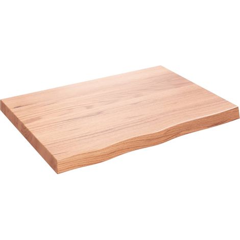 Maison Exclusive - Piano Tavolo Marrone 80x60x(2-6) cm Massello Rovere Trattato