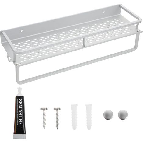 Étagère de rangement pour salle bain et cuisine, conception ajourée l'évacuation l'eau, en (1/5)