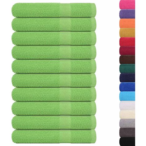 Serviettes de sauna FROGN 10 pcs vert pomme 80x200 cm 360 g/m²