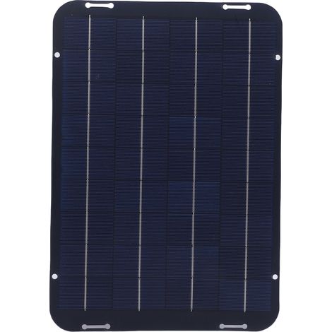 Kit de panneau solaire 18 V 12 W, panneau photovoltaïque en silicium polycristallin, chargeur de batterie pour voiture, serre, abri de jardin et maison. (1/5)