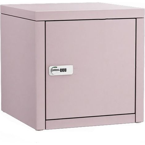 Boîte de Rangement en Métal(Pink,25cm/9.8in), Casier Telephone Portable avec Serrure de Sécurité, Pratique Armoire de Rangement, pour Salle de Classe Salle de Réunion Usine (1/5)