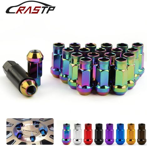 Car modification screws, wheel hub nuts, tire nuts, external hexagonal MUTEKI invincible racing car lightweight modification - seven colors 1.25 (1/4)