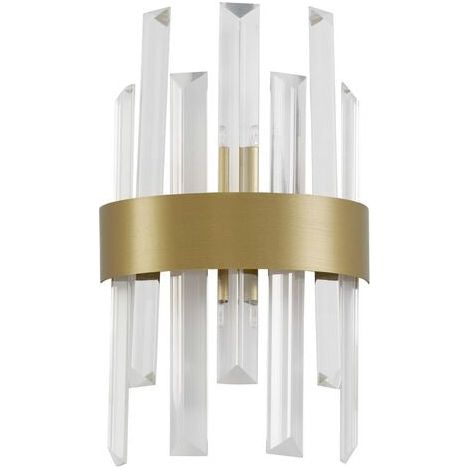 [NEUWERTIG] B-Ware Nova Luce Wandleuchte Wandlampe CROWN Satin G9 LED dimmbar 30 cm Kristallglas (1/2)
