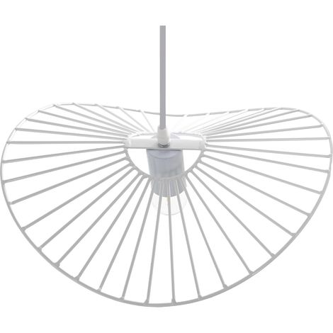 Weißmetallendecke 1x27 Max 60W, nicht enthalten 37x32x10 cm, weißes Kabel 75 cmpour alle Stile, um dem Haus eine Note zu verleihen (1/4)