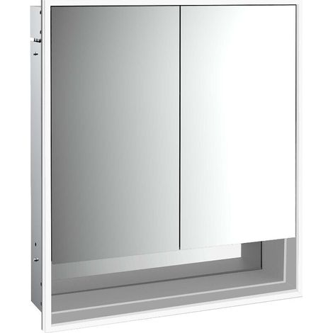 loft Armario con espejo iluminado con balda inferior, 600 mm, (1/5)