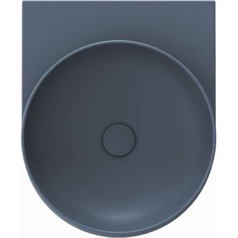 Ravak Yard - Lavabo 41x50 cm, sin rebosadero, sin orificio para grifo, Deepsea Blue XJX07040000 (1/5)