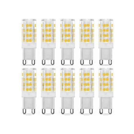 Ampulle LED G9 5W, Äquivalent 40W, Blanc Chaud 3000k, 220-240V, 360-Grad-Faisceau-Winkel, 10er-Packung