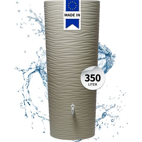 GARANTIA NATURA 2in1 Regentonne 350 Liter sahara inkl. Pflanzschale (1/5)