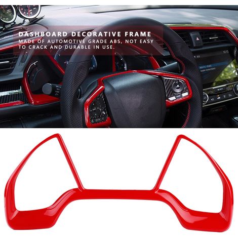 Garniture de tableau de bord rouge pour Honda Civic 10e génération (2016-2018) (1/5)