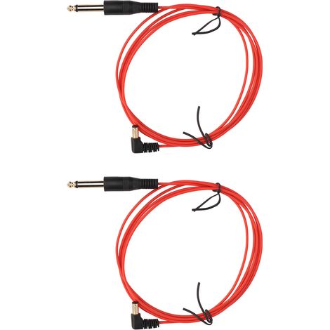 Câble de machine à tatouer 2 pièces, 1,8 m, interface DC coudée, transmission stable, diamètre 2,2 mm, cordon de connexion rouge pour encreur professionnel. (1/5)