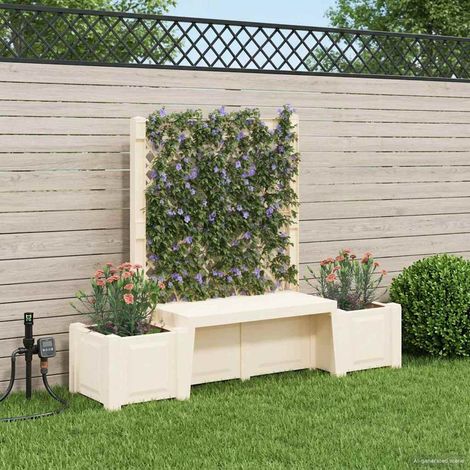 vidaXL Panchina da Giardino Kopenhagen Bianco 173 x 49 x 135,5 cm