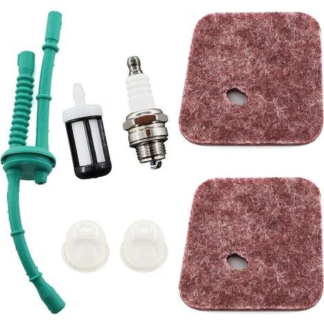 2 - Filtre à air - Filtre à essence - Compatible débroussailleuse et taille-haie Stihl FS38 FS45 FS55 HL45 KM55 + Bougie d'allumage (1/5)