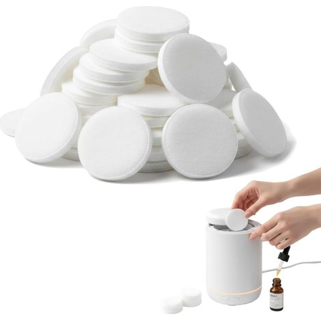 Lot de 50 Tampons Diffuseurs 22.5 mm pour Huiles Essentielles, Recharges Aromatiques pour Pâques et Carnaval, Filtres Microfibre pour Humidificateur et Pendentif, Ambiance Zen (1/5)